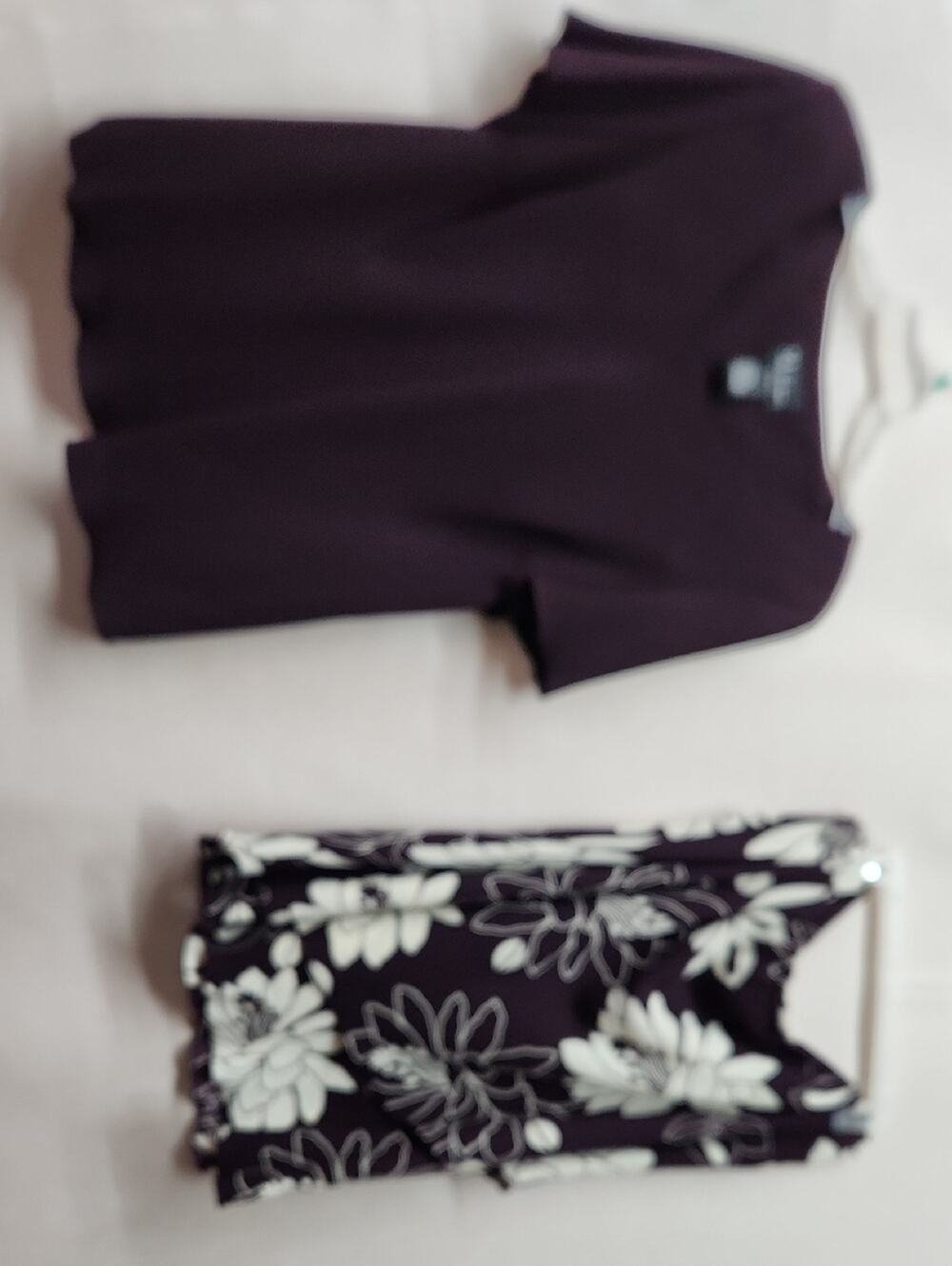 S.L. Fashions Women's Deep Plum V-Neck Top